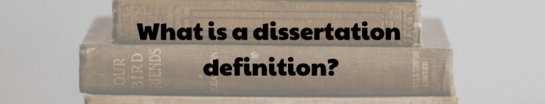 definition of dissertation work